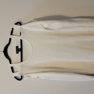 NWOT Serendipity Cold Shoulder Cream light sweater Size L/XL